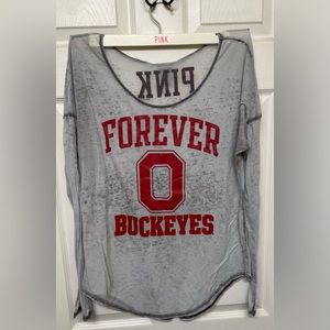 VS Pink Forever Buckeyes sheer shirt, size XS.